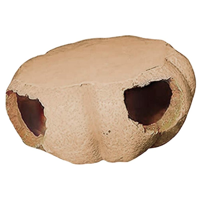 La La Pet Creation Core 3 Holes Reptile Shelter Large Unique Pumpkin Reptile Hideout for Reptiles Lizards Habitat Turtles Hideout Tortoise Supplies Habitat Snake Cave Large - Image 4